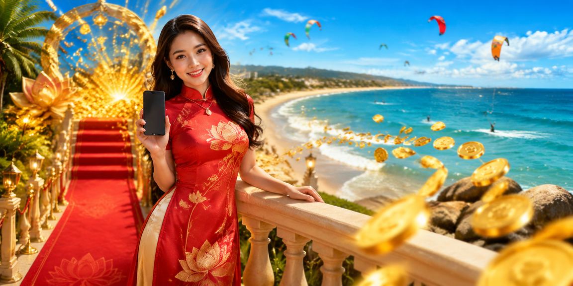 Người dùng chơi casino trên điện thoại tại bãi biển Mũi Né