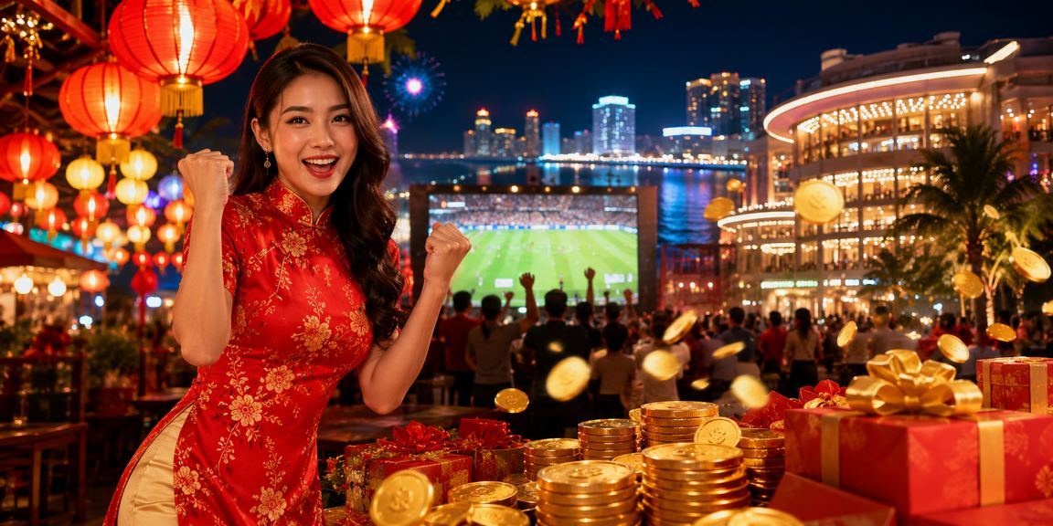 Khung cảnh casino và giải trí đêm ở Quy Nhơn với đèn neon rực rỡ